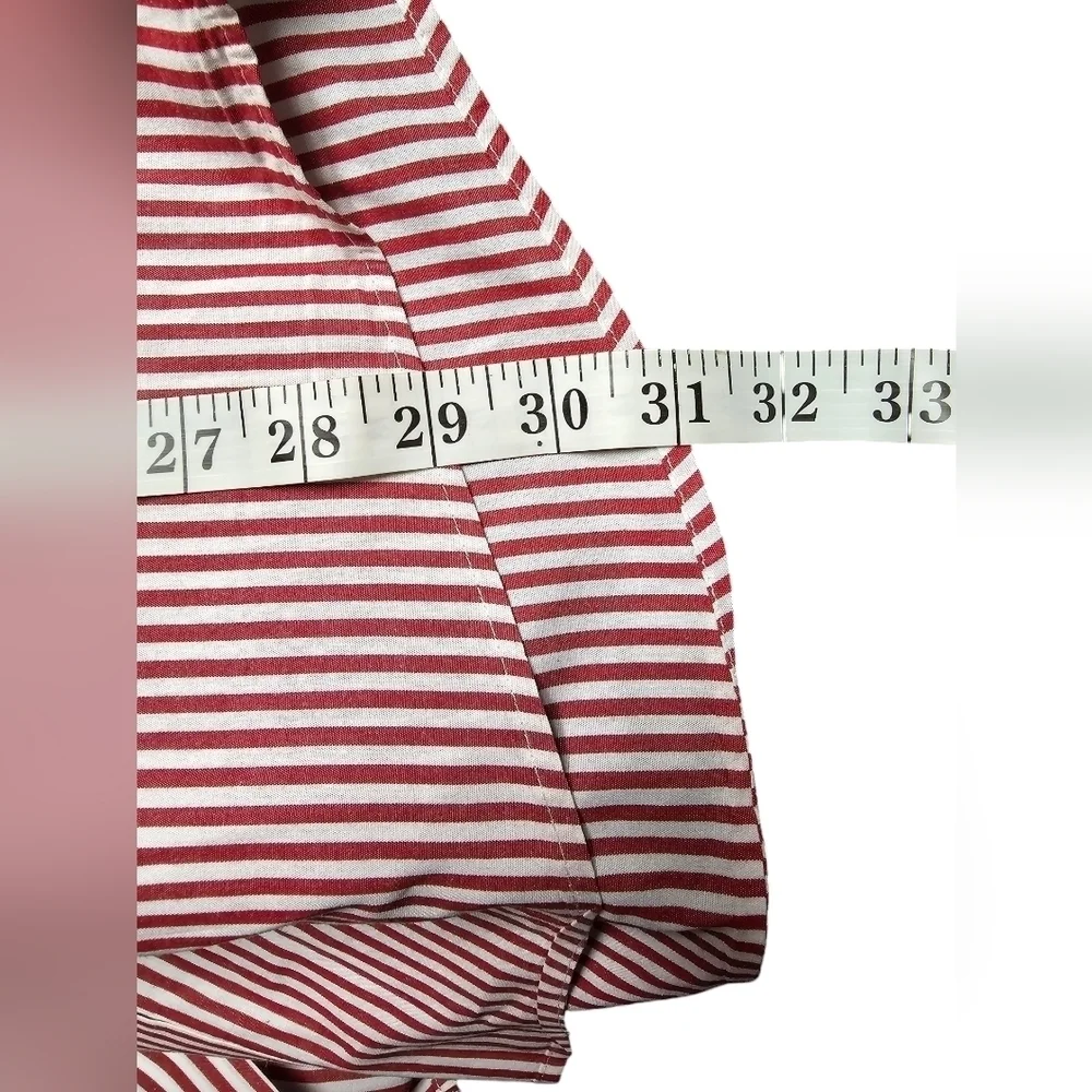 Cutter & Buck Crimson/White Striped Alabama Button Up Sz. L